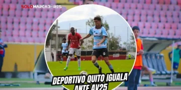 Batalla campal: Deportivo Quito y AV25 igualaron 1-1 6 Empate 1-1 entre Deportivo Quito y AV25 terminó en gresca generalizada en el Estadio Francisco Reinoso. Revisa los detalles y la tabla del torneo.
