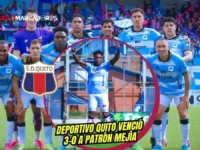 El sueño de la Plaza del Teatro se enciende con una goleada que consolida el liderato 5 Deportivo Quito derrotó 3-0 a Patrón Mejía con goles de Ocles, Ordóñez y Arroyo, consolidándose en la cima del cuadrangular de Segunda Categoría.