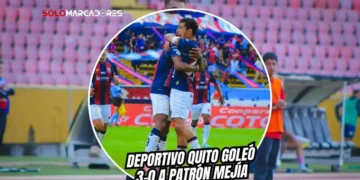 ¡Fiesta en el Atahualpa! Deportivo Quito aplasta a Patrón Mejía y llega invicto al cuadrangular 7 Deportivo Quito aplastó 3-0 a Patrón Mejía con doblete de Ocles y gol de Ordóñez. Los Chullas clasifican invictos al cuadrangular de Pichincha.