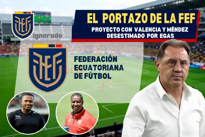 El portazo de la FEF a una leyenda: el proyecto que Álex Aguinaga armó con Toño Valencia y fue ignorado 23 Álex Aguinaga reveló que la FEF rechazó un proyecto para la Selección de Ecuador junto a Toño Valencia y criticó duramente la gestión directiva.