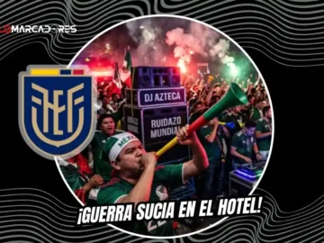 Tensión en el Distrito Federal. Hinchas mexicanos rompen el descanso de Ecuador con un ruidazo y DJ frente al hotel. La policía intervino antes del partido.