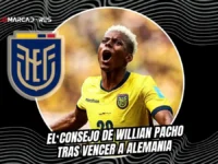 Willian Pacho transformó a Nilson Angulo en el héroe ante Alemania 5 Nilson Angulo revela la íntima advertencia de Willian Pacho que lo llevó a marcar el gol de la victoria de Ecuador 2-1 ante Alemania en el Mundial.