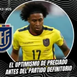Ángelo Preciado luego del empate ante Curazao: "Me gusta esta situación" 4 Ángelo Preciado analizó el empate de la Selección de Ecuador ante Curazao y lanzó un optimista mensaje de cara al partido definitivo contra Alemania.