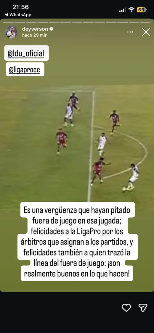 Deyverson explota contra LigaPro y el VAR tras polémico gol anulado a Liga de Quito 23 Deyverson arremetió contra la LigaPro y el VAR tras el gol anulado a Liga de Quito en el Jocay. Revisa sus declaraciones y la polémica arbitral.