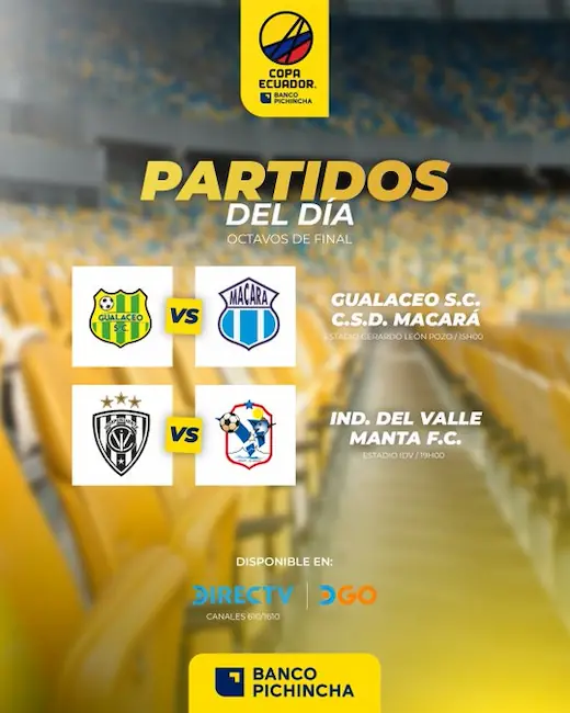 Copa Ecuador: Independiente del Valle vs. Manta fecha, hora y TV en vivo 22 Previa del partido IDV vs Manta por los octavos de la Copa Ecuador 2026. Antecedentes y dónde ver en vivo.