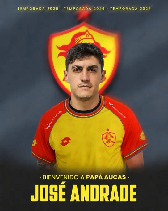 Braian Oyola y José Miguel Andrade son los nuevos fichajes de Aucas para la LigaPro 24 Aucas confirmó los fichajes de Braian Oyola y José Miguel Andrade para la LigaPro 2026, además de la renovación del volante Agostino Spina.