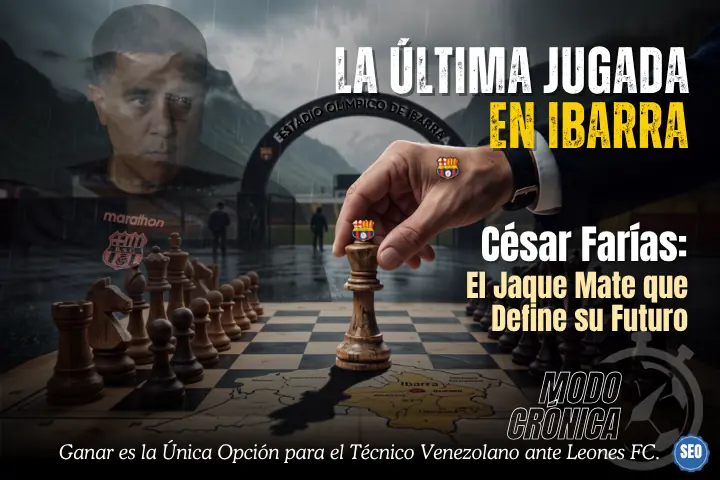 La decisión final sobre César Farías: El resultado en Ibarra que definirá su continuidad en Barcelona SC 22 El futuro de César Farías en Barcelona SC depende de ganar a Leones FC en Ibarra. Una derrota o empate terminaría su ciclo.