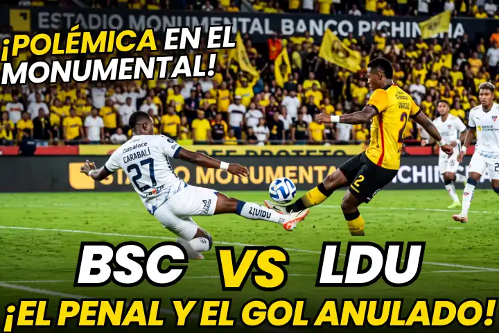 El penal y el gol anulado que marcaron el BSC vs. LDU 22 Erick Mendoza anotó en el rebote, pero el tanto fue anulado tras confirmarse una posición adelantada en el BSC vs. LDU.