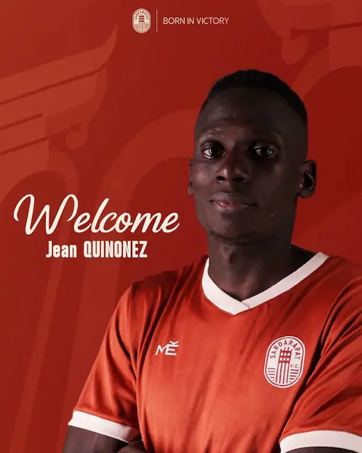 El exótico destino europeo donde Jean Quiñónez buscará su revancha profesional 23 Jean Quiñónez deja el fútbol ecuatoriano tras su paso por Emelec y firma por el Sardarapat de la Primera División de Armenia para sumar minutos.