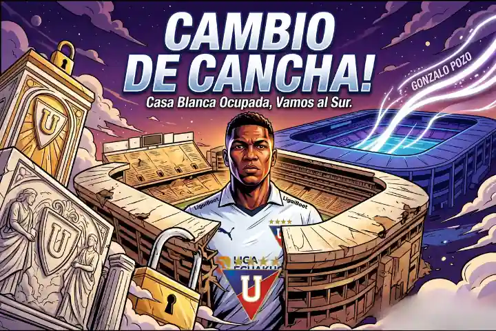 Liga de Quito cambia de sede para el partidazo ante Independiente del Valle 23 Liga de Quito no jugará en Casa Blanca ante Independiente del Valle. El partido de Liga Ecuabet pasa al Estadio Gonzalo Pozo Ripalda.