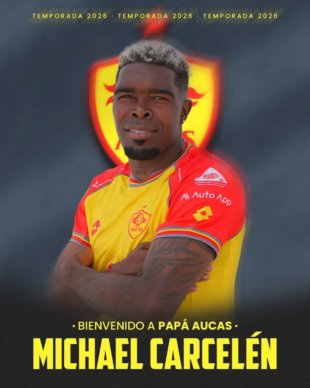 Aucas sacude el mercado con el regreso de un viejo conocido para la temporada 22 Aucas confirmó oficialmente el regreso del volante Michael Carcelén tras su paso por México, junto con el retorno del defensor Alan García.