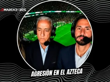 Periodistas de Teleamazonas sufren agresión a periodistas ecuatorianos en el Estadio Azteca. José Carlos Crespo recibió un impacto en vivo.
