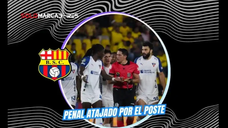 Erick Mendoza anotó en el rebote, pero el tanto fue anulado tras confirmarse una posición adelantada en el BSC vs. LDU.