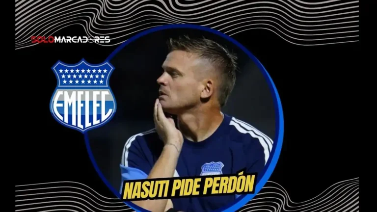 Cristian Nasuti dio la cara tras la goleada 6-1 sufrida por Emelec ante Independiente del Valle y pidió disculpas a la hinchada azul.