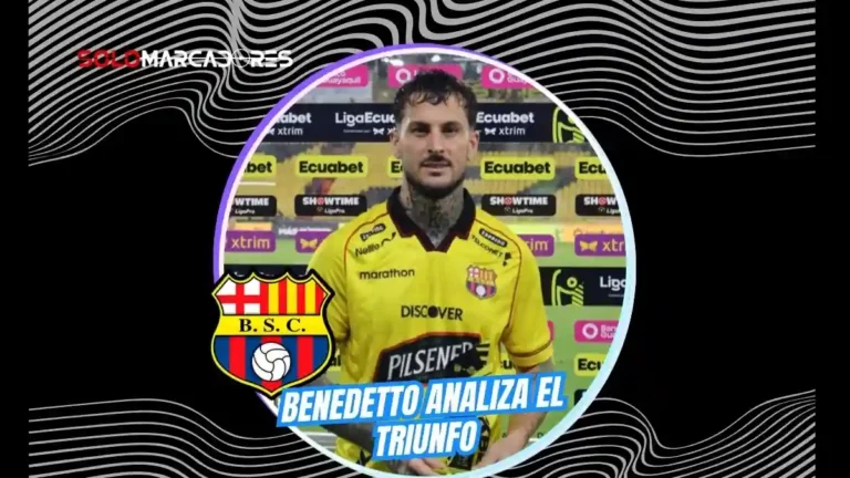 Darío Benedetto anotó el gol del triunfo de Barcelona ante Libertad. Analizó el cerrojo de Buch y su sociedad con el panameño Tomás Rodríguez.