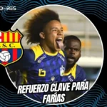 ¡Refuerzo en camino! El atacante que está a un paso de vestirse de amarillo 3 Barcelona cerró un acuerdo con Delfín por el extremo Erick Mendoza. El atacante de 24 años llegará para el equipo de César Farías en la LigaPro.