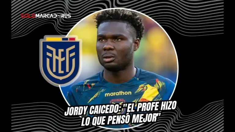Jordy Caicedo rompió el silencio sobre la Selección de Ecuador: "El profe hizo lo que pensó que era mejor". Detalles de sus minutos y su futuro.