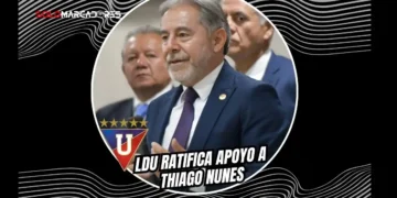 La directiva de Liga Deportiva Universitaria mantiene su voto de confianza en el proceso de Thiago Nunes 1 Isaac Álvarez ratificó a Thiago Nunes en LDU hasta diciembre de 2026 y advirtió que un cambio de DT desataría una crisis en el equipo.