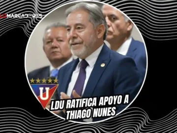 Isaac Álvarez ratificó a Thiago Nunes en LDU hasta diciembre de 2026 y advirtió que un cambio de DT desataría una crisis en el equipo.