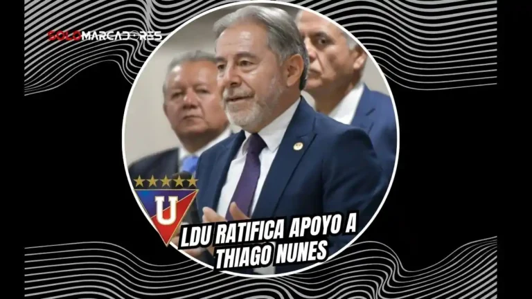 Isaac Álvarez ratificó a Thiago Nunes en LDU hasta diciembre de 2026 y advirtió que un cambio de DT desataría una crisis en el equipo.