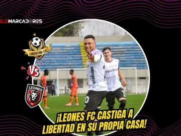 Con doblete de Anangonó y tanto de Pazmiño, Leones FC venció a Libertad en el Reina del Cisne. Los locales terminaron con diez hombres por expulsión.