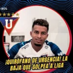 ¿Adiós al debut esperado? La dura baja que sacude la planificación de Liga de Quito 3 Liga de Quito confirmó la lesión de Kevin Velasco. El volante de 26 años sufrió un esguince de tobillo en el entrenamiento y pasó por el quirófano.