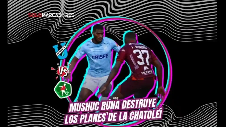 Mushuc Runa venció 3-2 a Universidad Católica en el Atahualpa, sumó su primer triunfo visitante y salió del descenso en un partido con un detenido.