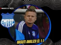 Nasuti tras el empate de Emelec: “Era un partido que lo teníamos controlado” 5 Cristian Nasuti analizó el empate de Emelec 1-1 ante Mushuc Runa. El DT señaló el desgaste físico y la falta de contundencia en el Capwell.
