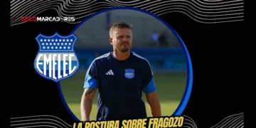 Cristian Nasuti respondió a un hincha de Emelec sobre los minutos de Luis Fragozo y reveló los problemas físicos que limitan al jugador.