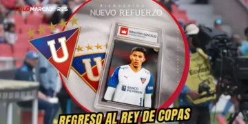 Sebastián González es nuevo refuerzo de Liga de Quito por dos temporadas. El volante de 23 años vuelve al Albo tras su paso por Oriente Medio.