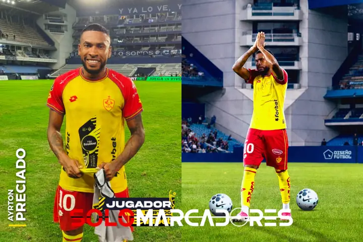 Ayrton Preciado silencia el Capwell con un doblete y se retira entre aplausos 23 Ayrton Preciado marcó un doblete con Aucas ante Emelec en el Capwell, pidió disculpas a la hinchada azul y se retiró entre aplausos tras el 2-0.