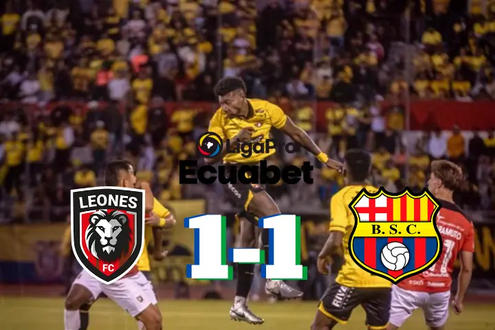Barcelona rescató un empate ante Leones en Ibarra y estanca su andar en la Liga Ecuabet 23 Barcelona igualó 1-1 ante Leones en la fecha 23 de la Liga Ecuabet. Gol de Sergio Díaz tras revisión del VAR salvó un punto en Ibarra.