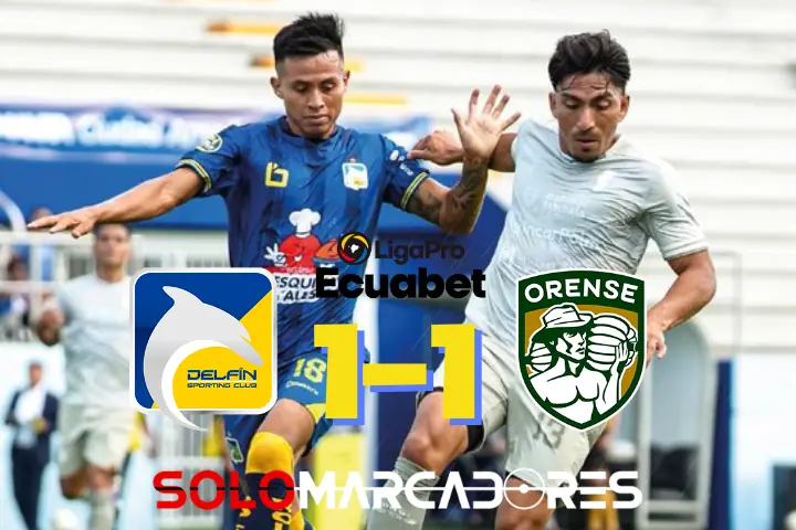 El Jocay ahoga la ilusión: Delfín y Orense se reparten un punto que no salva a nadie 22 Delfín y Orense igualaron 1-1 en el Jocay. Goles de Bedoya y Bermúdez mantienen a ambos clubes cerca de la liguilla por la permanencia.