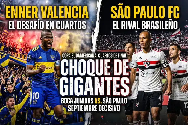 El duro rival brasileño que enfrentará Enner Valencia con Boca Juniors en cuartos 23 Boca Juniors de Enner Valencia enfrentará a São Paulo en cuartos de final de Copa Sudamericana 2026. Conoce las fechas oficiales de la serie.