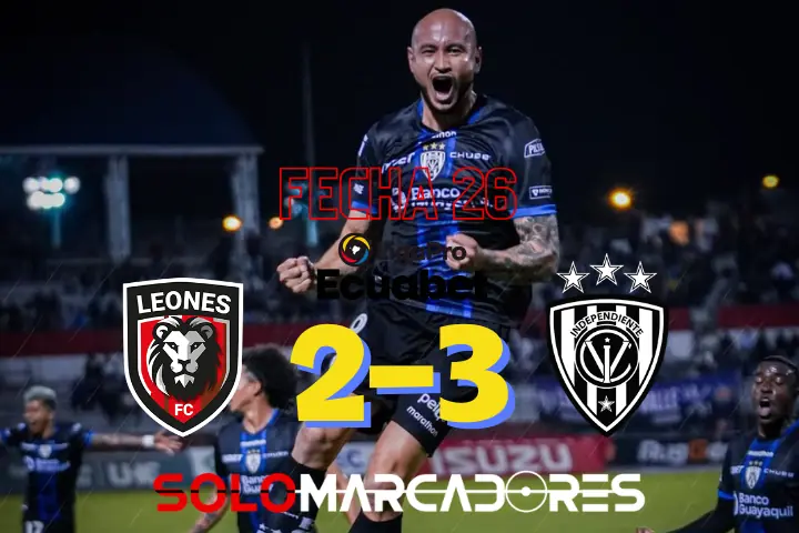Independiente del Valle firma una remontada épica en los descuentos 23 Independiente del Valle superó 3-2 a Leones en Ibarra con doblete de Carlos González en los descuentos y extendió su invicto a 15 partidos.