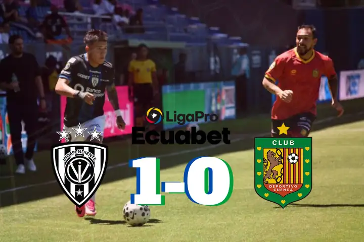 El golpe del puntero: Independiente del Valle somete a Deportivo Cuenca y liquida la distancia en la cima 23 Independiente del Valle derrotó 1-0 a Deportivo Cuenca con gol de Juan Riquelme Angulo en la fecha 23 de la Liga Ecuabet y suma 58 puntos.
