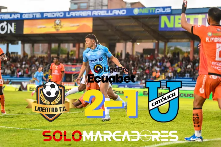 Libertad FC vence a Universidad Católica y queda a un paso de zona de privilegio 23 Libertad FC derrotó 2-1 a Universidad Católica en la Liga Ecuabet. Los lojanos suman 33 puntos y se acercan al hexagonal principal del torneo.