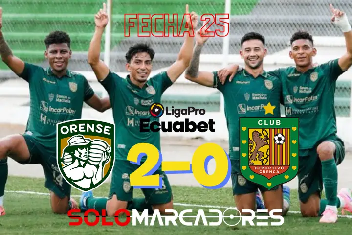 Orense vence a Deportivo Cuenca pero la tabla no perdona: triunfo con sabor a alerta 23 Orense venció 2-0 a Deportivo Cuenca con doblete de Herrera en la fecha 25 de Liga Ecuabet, pero sigue en zona del hexagonal de descenso.