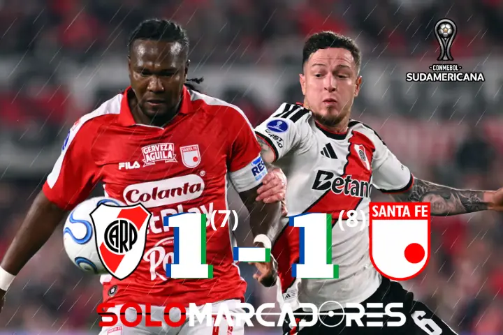 Santa Fe eliminó a River Plate de la Sudamericana 23 Santa Fe eliminó a River Plate en el Monumental tras vencer 8-7 en penales luego del 1-1 global, clasificando a cuartos de Copa Sudamericana.