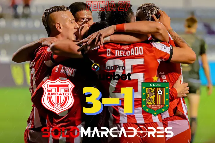 Técnico Universitario remonta ante Deportivo Cuenca y firma el primer triunfo de Ismael Blanco 22 Técnico Universitario venció 3-1 a Deportivo Cuenca por la fecha 27 de la Liga Ecuabet. Revisa los goles y el balance de la tabla de posiciones.