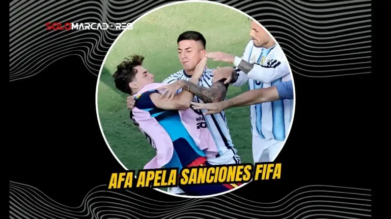 La AFA apelará ante la FIFA las suspensiones a Paredes, Molina, Almada y Ayala, multas y la clausura del 50 % del estadio tras el Mundial 2026.