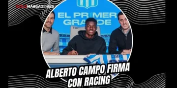Alberto Campo firmó su primer contrato profesional con Racing Club hasta 2030 tras debutar en el Torneo Clausura de Argentina.