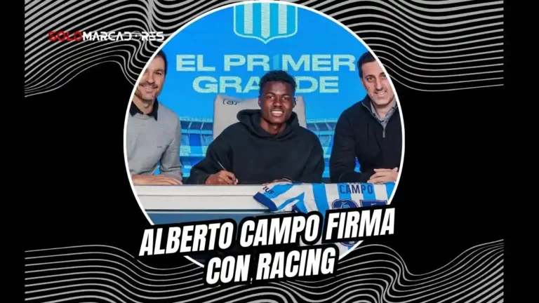Alberto Campo firmó su primer contrato profesional con Racing Club hasta 2030 tras debutar en el Torneo Clausura de Argentina.