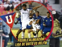 El once de emergencia con el que Gustavo Álvarez buscará afianzar a Liga de Quito ante Delfín 6 Alineación de Liga de Quito vs Delfín por la fecha 23. Conoce las bajas por sanción y lesión del equipo albo para el partido en el Rodrigo Paz.