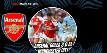 Arsenal aplasta al Manchester City y conquista la Community Shield con Piero Hincapié en cancha 2 Arsenal venció 3-0 a Manchester City y ganó la Community Shield. Goles de Calafiori, Havertz y Odegaard. Piero Hincapié sumó minutos en Cardiff.