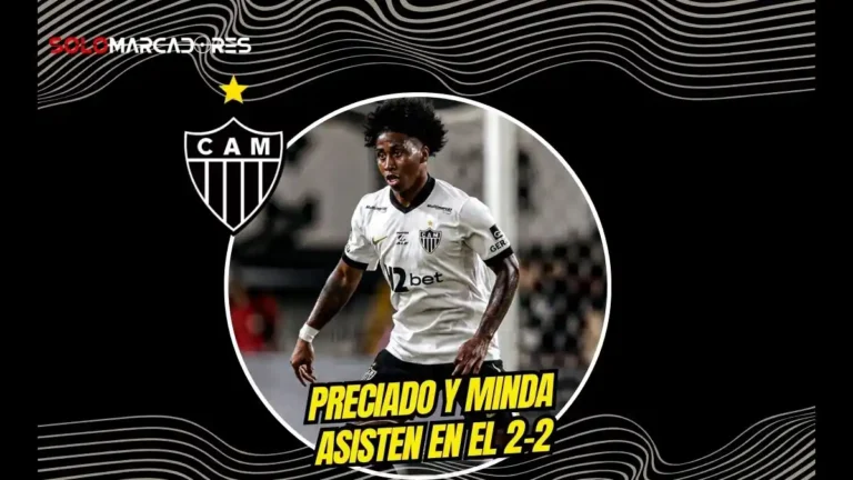 Las asistencias de Preciado y Minda destacaron en el 2-2 del Atlético Mineiro ante Remo. Alan Franco fue titular en la mitad de la cancha.