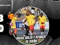 ¡Cátedra de fútbol! Aucas aplasta a Leones y agiganta su sueño de Copa Libertadores 5 Aucas vapuleó 3-0 a Leones con figura de Preciado y doblete de Bolaños. El cuadro Oriental se afianza en la pelea por clasificar a la Copa Libertadores.