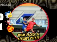 Aucas da un golpe de autoridad de visita y complica el destino de Delfín SC 5 Aucas derrotó 1-0 a Delfín SC con gol de Piero Guzmán en la fecha 26 de la Liga Ecuabet. Los orientales son segundos y Delfín se hunde en el descenso.