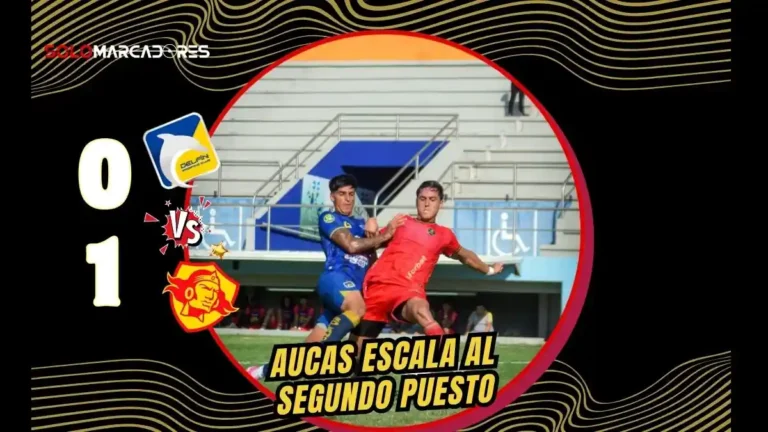 Aucas derrotó 1-0 a Delfín SC con gol de Piero Guzmán en la fecha 26 de la Liga Ecuabet. Los orientales son segundos y Delfín se hunde en el descenso.