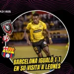 Barcelona rescató un empate ante Leones en Ibarra y estanca su andar en la Liga Ecuabet 3 Barcelona igualó 1-1 ante Leones en la fecha 23 de la Liga Ecuabet. Gol de Sergio Díaz tras revisión del VAR salvó un punto en Ibarra.